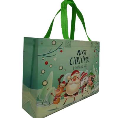 Eco friendly Christmas gift printed non woven fabric cheap ultrasonic bag