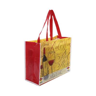 Customized promotional shopping tote bag polypropylene laminated non-woven fabric bag