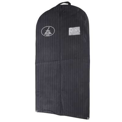 Customized black zipper non woven suit cover custom long garment bags