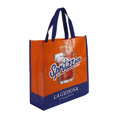 Customized high-quality reusable PP woven laminated portable shopping bag