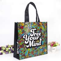 Wholesale Custom Logo Printed Colorful Recycle Laminated PP Non Woven Shopping Bags