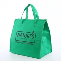 Custom Printed Portable Small Thermal Insulated Aluminium Non Woven Lunch Cooler Bag