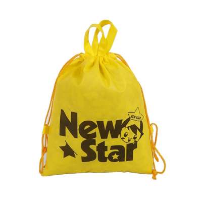 Wholesale silk screen printing small drawstring gift sports bags